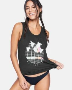 Caymans Perfect Scoop Tank Top -HURLEY Sales 3hcu2229 black 2