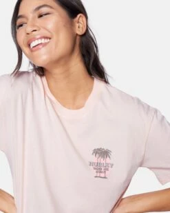 Tres Palms GF Crew Tee -HURLEY Sales 3hcu2255 washed coral 5