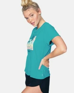 Colima Washed Girlfriend Crew -HURLEY Sales 3hcz8583 lake blue 3