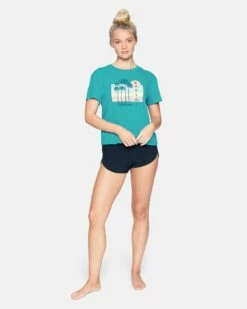 Colima Washed Girlfriend Crew -HURLEY Sales 3hcz8583 lake blue 4