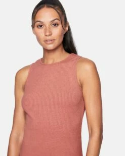 Side Slit Maxi Dress 11 Side Slit Maxi Dress -HURLEY Sales 3hkd0248 faded rose 4