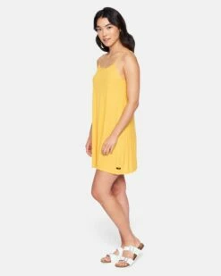 Claire Rib Tank Dress -HURLEY Sales 3hkd0536 honey gold 3