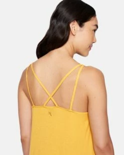 Claire Rib Tank Dress -HURLEY Sales 3hkd0536 honey gold 5