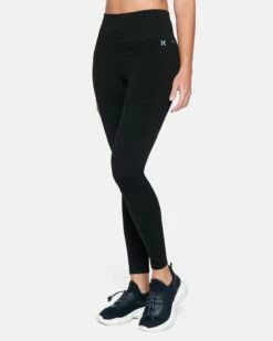 SEAMLESS PATTERNED LEGGING -HURLEY Sales 3hkp0654 caviar 3