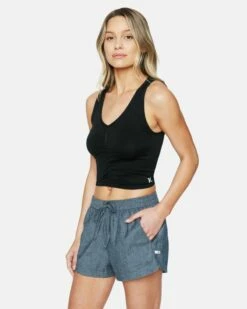 Amber Seamless Top -HURLEY Sales 3hkt0543 caviar 3