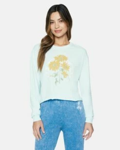 Paige Washed Cropped Boyfriend Long Sleeve Tee