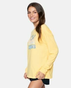 Mackenna Boyfriend Long Sleeve Tee -HURLEY Sales 3hl1640073 cornsilk 3