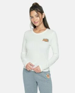 VIOLET PERFECT CREW LONG SLEEVE TEE