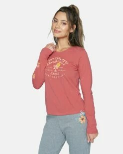 COUNTRY PERFECT CREW LONG SLEEVE TEE -HURLEY Sales 3hl6720757 mineral red 3