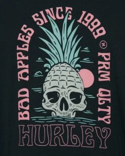 BAD APPLES GRACE OVERSIZED LONG SLEEVE TEE -HURLEY Sales 3hl6730749 caviar 4