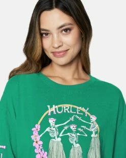 Hulaskel Oversized Long Sleeve Tee 10 Hulaskel Oversized Long Sleeve Tee -HURLEY Sales 3hl6730761 atgre 4
