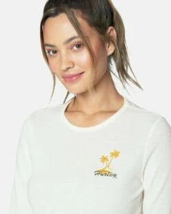 SNA LONG SLEEVE RIB BABY TEE -HURLEY Sales 3hl6740680 marshmallow 4