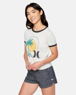 Reminisce Baby Ringer Tee -HURLEY Sales 3hs04690618 marshmallow 3