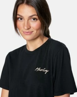 Kayah Washed Cropped Tee -HURLEY Sales 3hs1570072 black 5