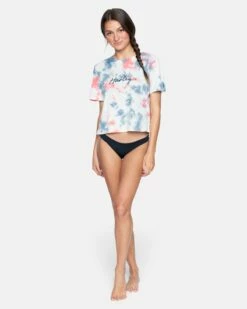 Scripty Tie Dye Cropped Tee -HURLEY Sales 3hs1570088 stellar tie dye 4