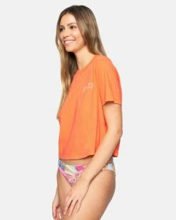 Dew Drop Washed Cropped Tee -HURLEY Sales 3hs1570118 melon 2