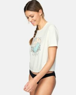 Leonna Washed Cropped Tee -HURLEY Sales 3hs1570143 tofu 2