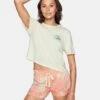 Waves For Days Washed Cropped Tee -HURLEY Sales 3hs1570247 seedpearl 1