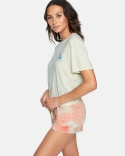 Waves For Days Washed Cropped Tee 10 Waves For Days Washed Cropped Tee -HURLEY Sales 3hs1570247 seedpearl 3