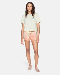 Waves For Days Washed Cropped Tee 11 Waves For Days Washed Cropped Tee -HURLEY Sales 3hs1570247 seedpearl 4