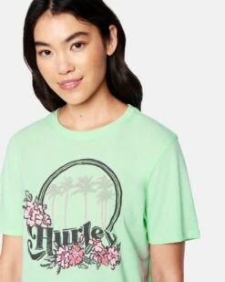 Nicks Cropped Crew Short Sleeve T-Shirt 11 Nicks Cropped Crew Short Sleeve T-Shirt -HURLEY Sales 3hs1570646 mist green 4