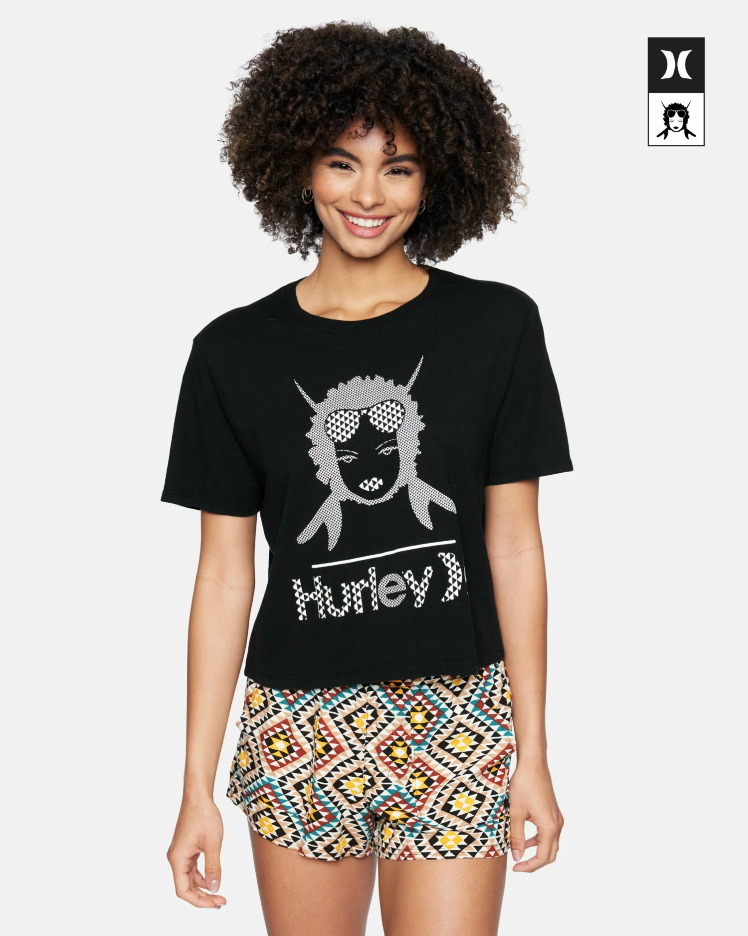 Hurley X Black Girls Surf Cropped Crew Short Sleeve T-Shirt 3 Hurley X Black Girls Surf Cropped Crew Short Sleeve T-Shirt