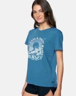 Salty Waves Washed Relaxed Girlfriend Tee -HURLEY Sales 3hs1590190 stellar 3