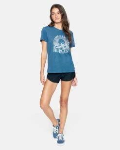 Salty Waves Washed Relaxed Girlfriend Tee -HURLEY Sales 3hs1590190 stellar 4