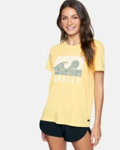 Everyday Too Washed Relaxed Girlfriend Tee -HURLEY Sales 3hs1590238 cornsilk 2