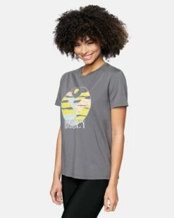 Breeze Washed Relaxed Girlfriend Short Sleeve T-Shirt -HURLEY Sales 3hs159b0539 castlerock 3