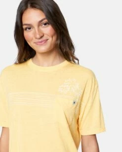 Moop Boyfriend Pocket Tee -HURLEY Sales 3hs1610234 cornsilk 5