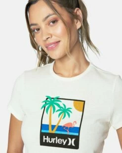 MINGO RIB BABY TEE -HURLEY Sales 3hs6690747 marshmallow 4