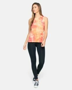 Scripty Tie Dye Muscle Tank -HURLEY Sales 3ht1560250 melon tie dye 4
