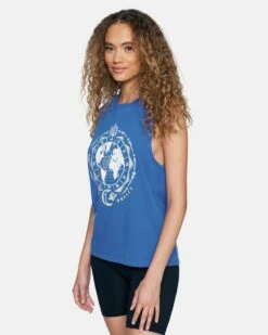Global Washed Muscle Tank -HURLEY Sales 3ht1560540 dazzling blue 3