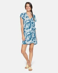 Wrap Dress 11 Wrap Dress -HURLEY Sales 3hwd0109 stellar leafs 4