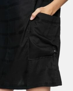 Boxy T-Shirt Dress -HURLEY Sales 3hwd0188 black textured stripe 5