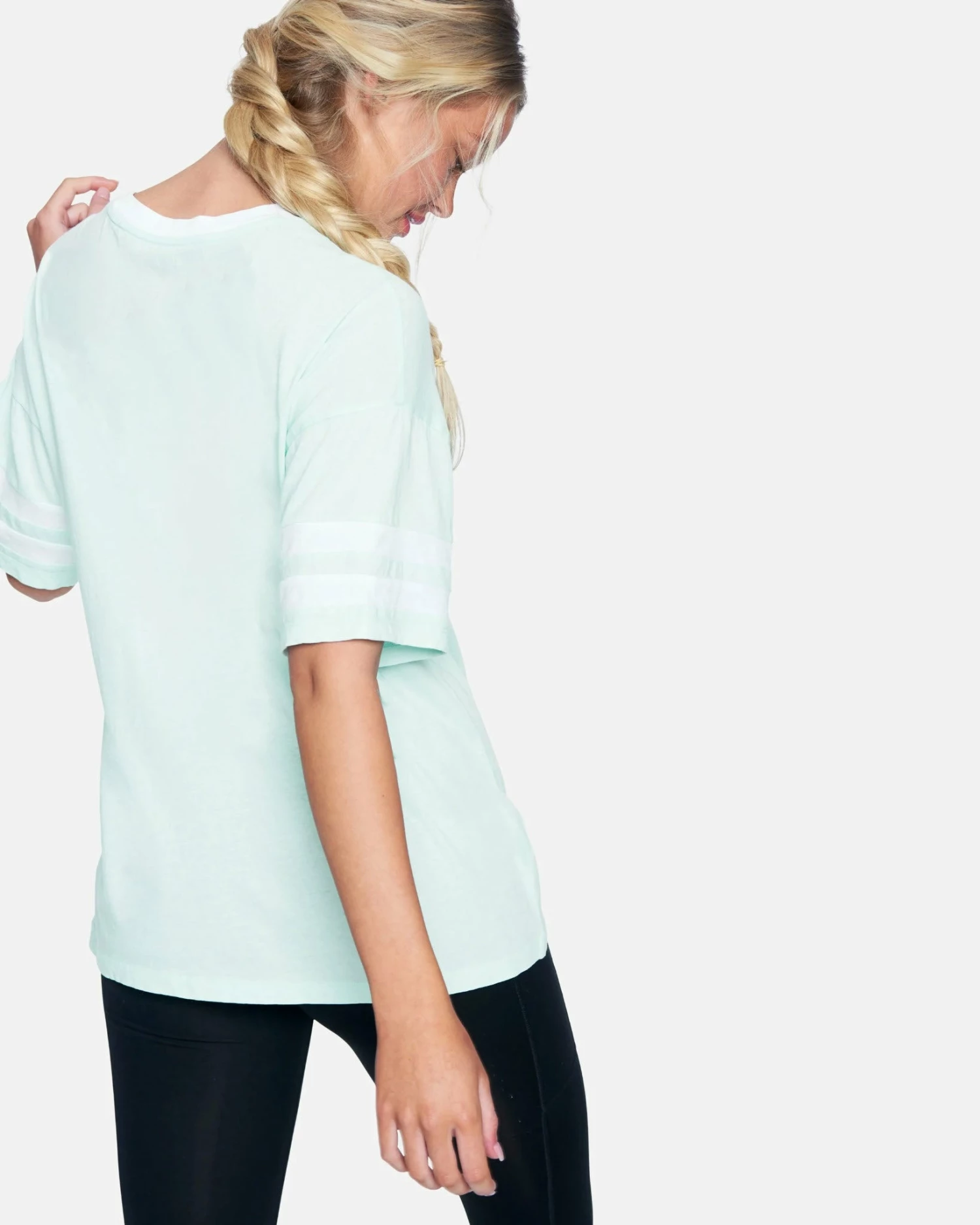 Washed Oversized Varsity Boyfriend Crew Tee 4 Washed Oversized Varsity Boyfriend Crew Tee - Image 2