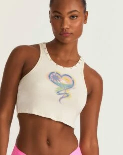 LoveShackFancy X Hurley - Whitewater Rib Tank -HURLEY Sales 3hwkt0720 bone 3