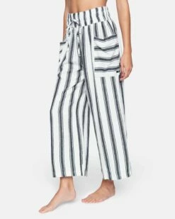 Everyday Wide Leg Pant -HURLEY Sales 3hwp0122 tofu stripe 4