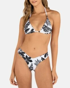 HIBISCUS BLOCK V FRONT SKIMPY BOTTOM 11 HIBISCUS BLOCK V FRONT SKIMPY BOTTOM -HURLEY Sales HB1312 BLACK LAVAFALL 2