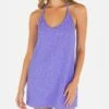 Mini Check Halter Mini Dress -HURLEY Sales HC0179 PERIWINKLE 01