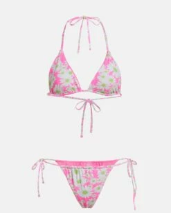 LoveShackFancy X Hurley - Eyelet Paisley Reversible Itsy Bitsy Bikini Top -HURLEY Sales HLSFT101 COTTON CANDY 2