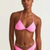 LoveShackFancy X Hurley - Rhinestone Fixed Tri Bikini Top -HURLEY Sales HLSFT106 COTTONCANDY 3