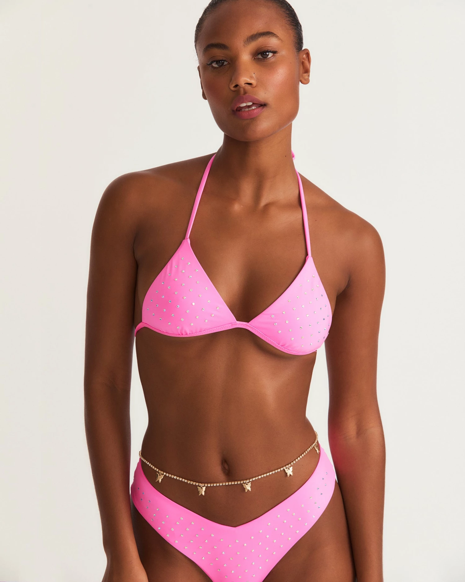 LoveShackFancy X Hurley - Rhinestone Fixed Tri Bikini Top 3 LoveShackFancy X Hurley - Rhinestone Fixed Tri Bikini Top