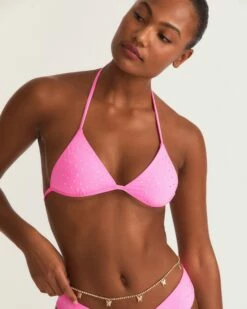 LoveShackFancy X Hurley - Rhinestone Fixed Tri Bikini Top 15 LoveShackFancy X Hurley - Rhinestone Fixed Tri Bikini Top -HURLEY Sales HLSFT106 COTTONCANDY 4