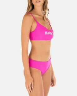 One And Only Solid Bralette -HURLEY Sales HT1238 DRAGONFRUIT 3