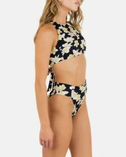 Max Plumeria High Neck Top -HURLEY Sales HT1303 BLACK 2