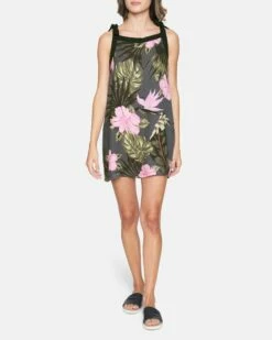 Women's Printed Woven Tie Dress
