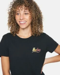 Retro Beach Perfect Short Sleeve Crew Tee -HURLEY Sales cq6402 black 4