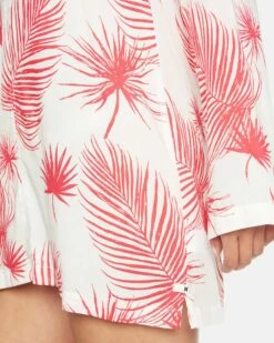 Hana Hooded Coverup -HURLEY Sales ct1220 white red orbit palm 4 vv3